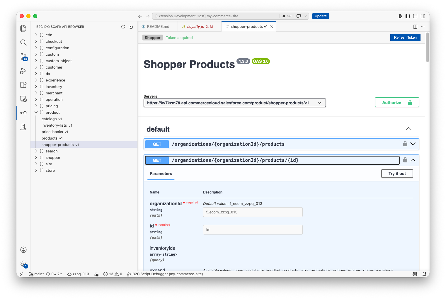 SCAPI API Explorer